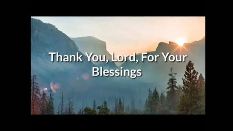 Thank You Lord for Your Blessings on Me Lyrics