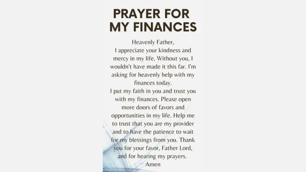 Prayer for Financial Blessing During Hard Times