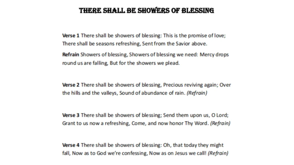 Structure and Message Table of the Hymn